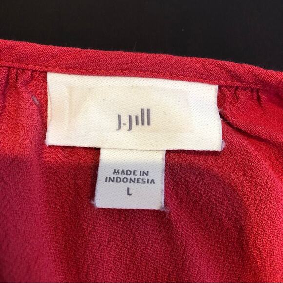 J Jill bright pink cold shoulder long sleeve top size Large - Picture 12 of 15